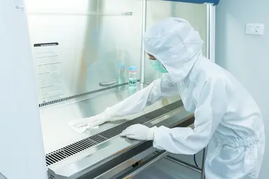 Controlled manufacturing environment supporting quality-assured oligonucleotide production and commercial-scale supply operations.