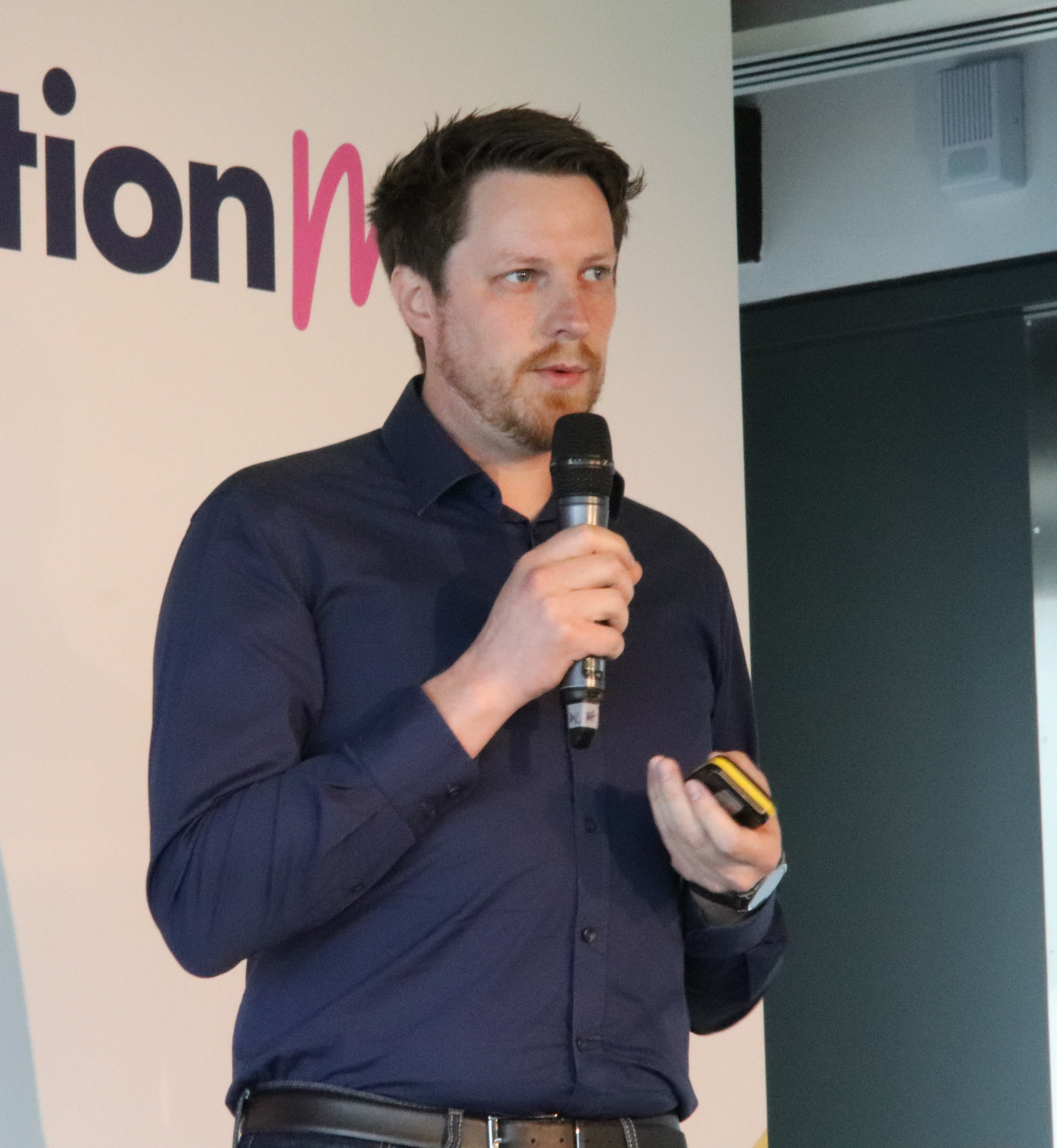 Nick Barraclough presenting at a conference