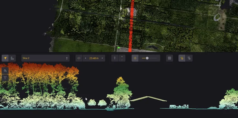 LiDAR and RGB drone LiDAR survey | DeltaQuad Evo | LIDAR output of a forest