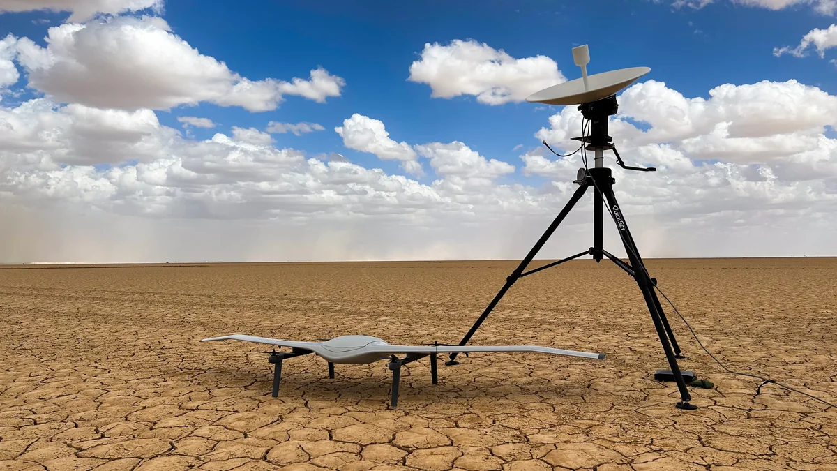 Government drone Search and rescue drone | Drone with range extender in the desert | DeltaQuad Evo Government