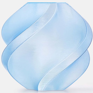 PETG Translucent Light Blue filament sample