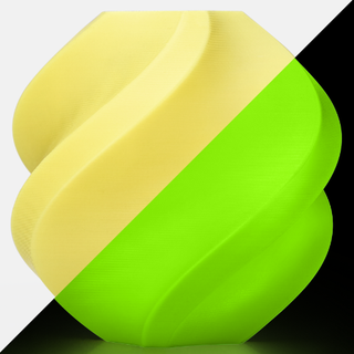 Bambu Neon Glow Yellow filament sample