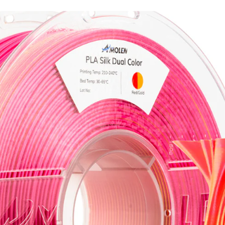 Amolen Silk Dual Red Gold filament sample