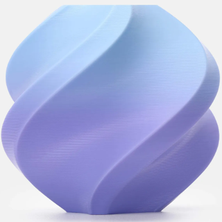 PLA Gradient Blueberry Bubblegum filament sample