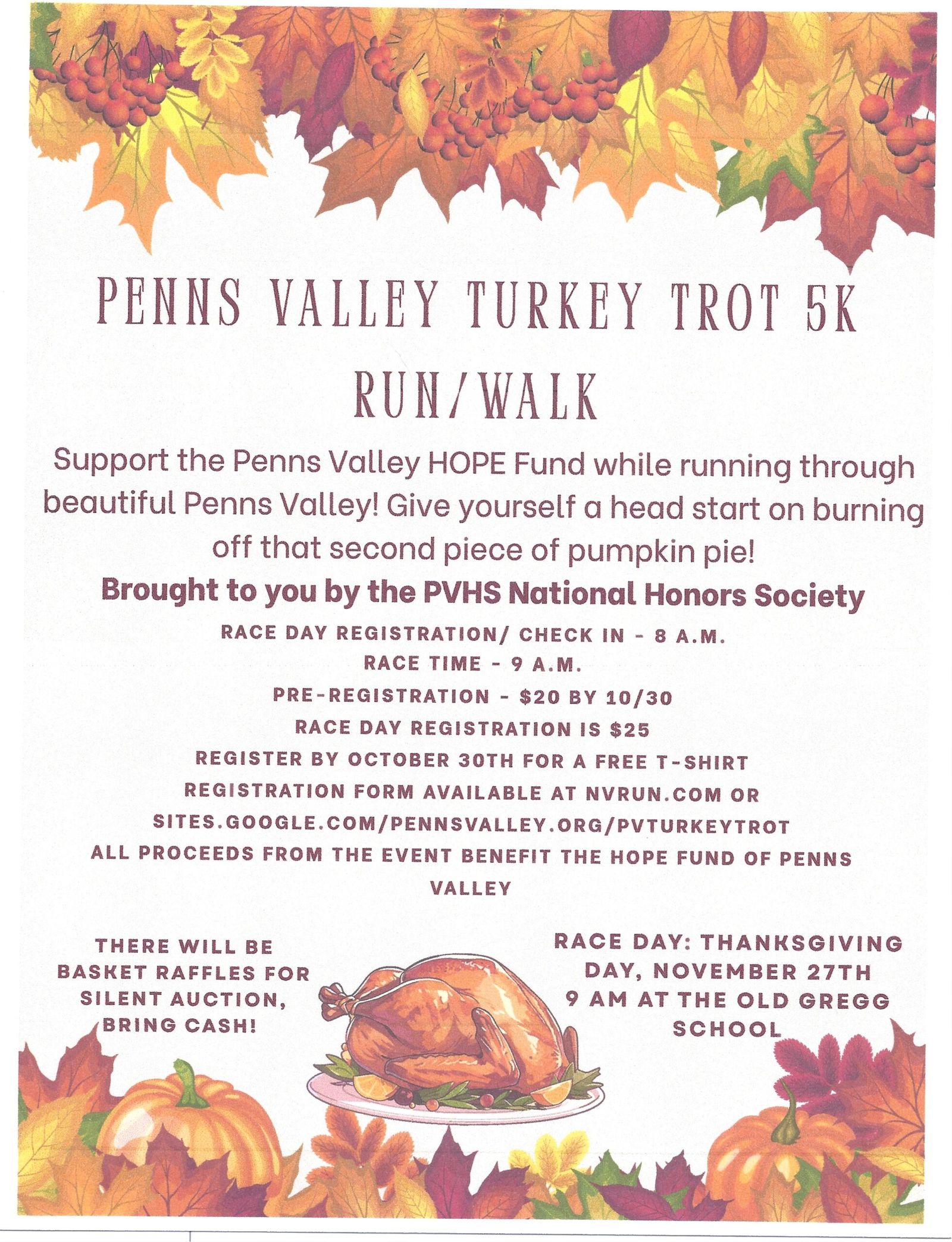 PENNS VALLEY TURKEY TROT 5K RUN/WALK