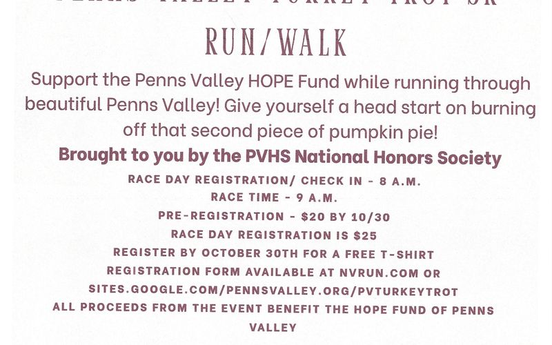 PENNS VALLEY TURKEY TROT 5K RUN/WALK