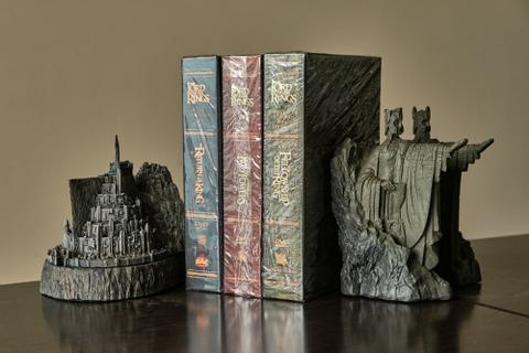 The Lord of the Rings trilogy between two bookends.