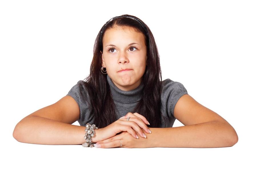 A person with a confused expression on their face.