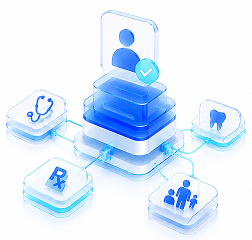 User in the center of the healthcare infrastructure