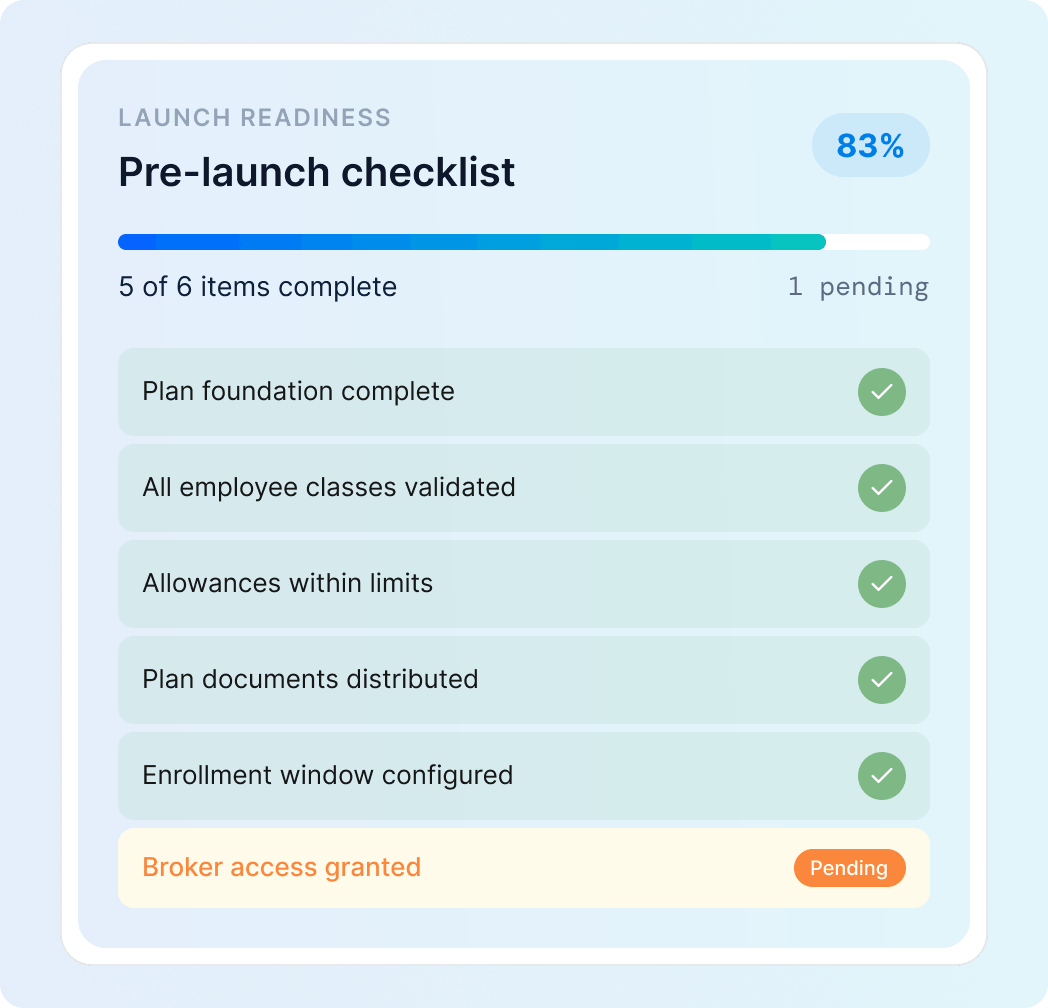 Move toward launch