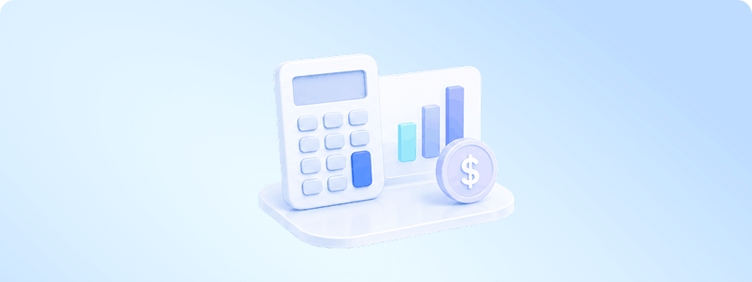 Calculator with a dollar sign