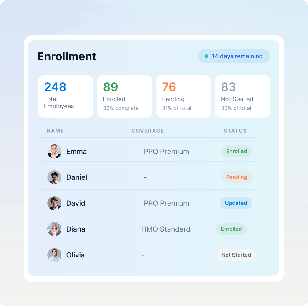 Follow Enrollment Progress