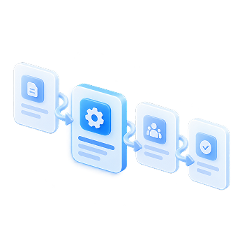 Connected workflow steps
