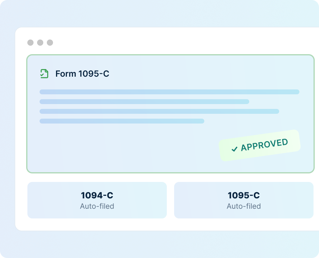 ACA reporting, built into the workflow