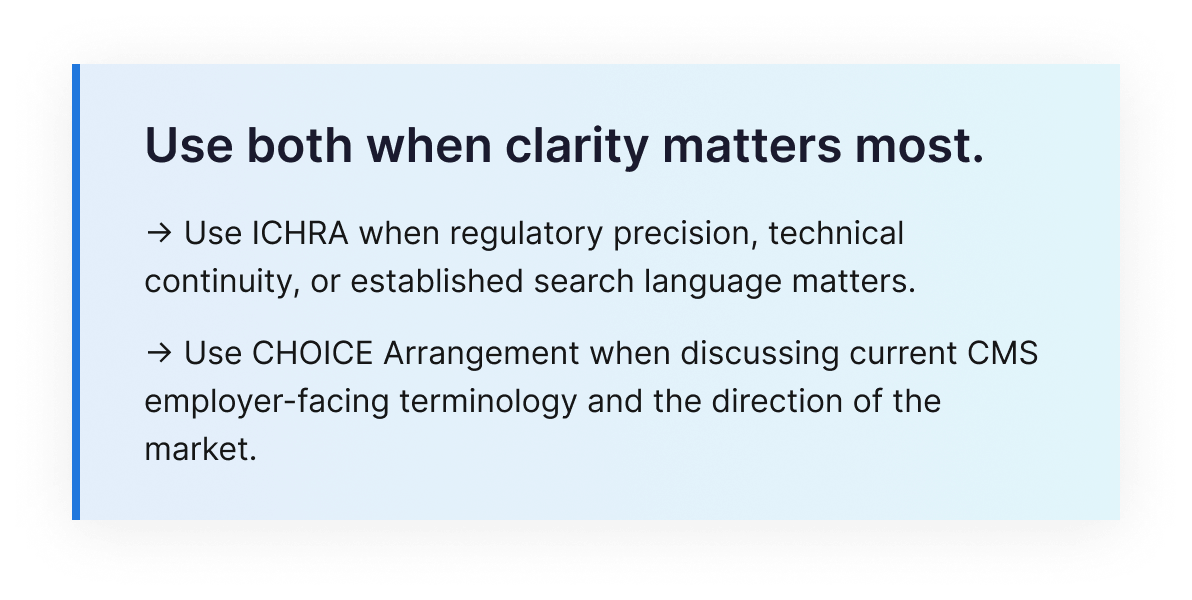 Use both —
intentionally