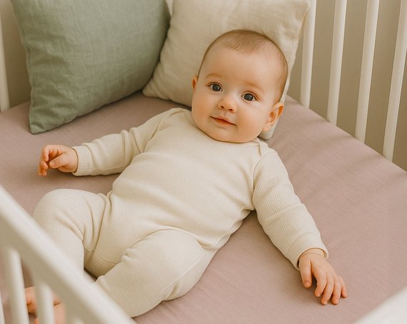 Kissen im Kinderbett