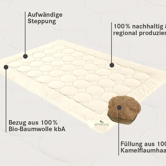 Vorteile der Kamelhaar-Leicht-Bettdecke Cammello