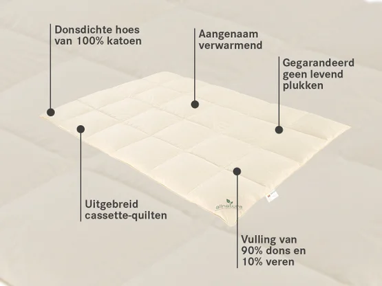Donzen deken Ansara - heerlijk warm, vederlicht winterdekbed met optimale isolerende eigenschappen