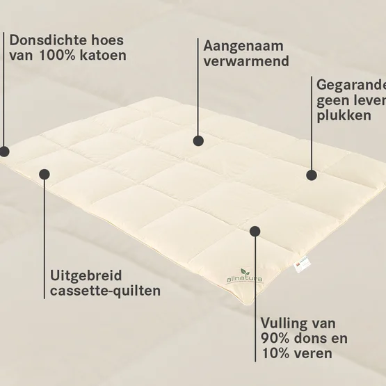 Donzen deken Ansara - heerlijk warm, vederlicht winterdekbed met optimale isolerende eigenschappen