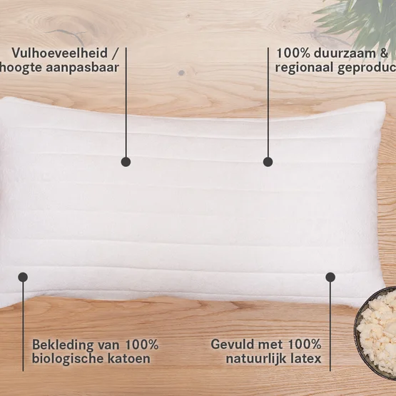Latexvlokken-hoofdkussen Hevea van allnatura – heerlijk knuffelig en puntelastisch ondersteunend