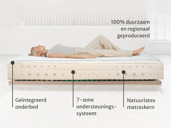 Natuurlatex matras "Bella-Nuvola" - optimaal afgestemd op de curveuze figuur