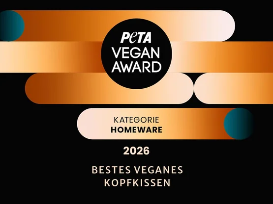 Schmetterlings-Nackenstützkissen Alata ist mit dem Peta Vegan Award 2026 ausgezeichnet