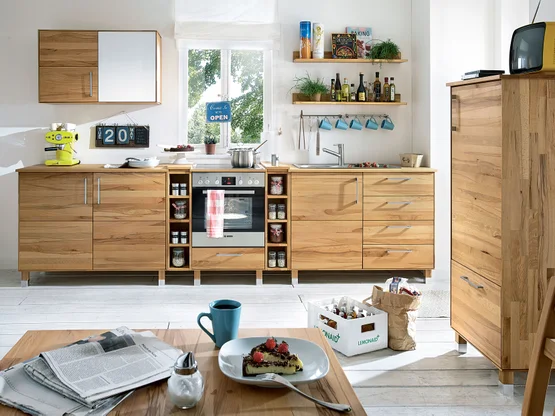 Massief houten keuken Culinara van allnatura, combinatie-idee 01