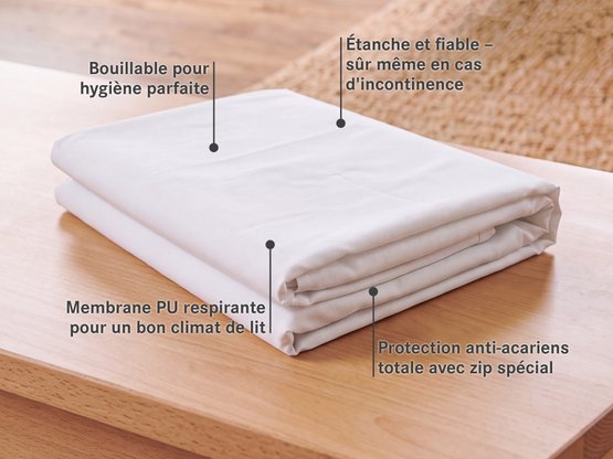 Housse pour matelas anti-acariens « Amparo » - protection hygiénique pour peaux sensibles