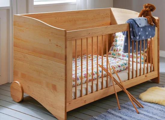 Unser Babybett Ludus aus Erlenholz