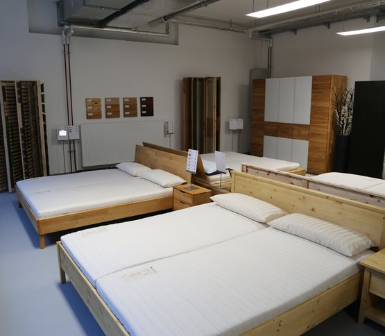 Probeliegen im Showroom Wien