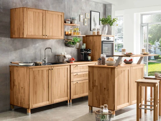 Massief houten keuken Mediterano van allnatura, combinatie-idee 04