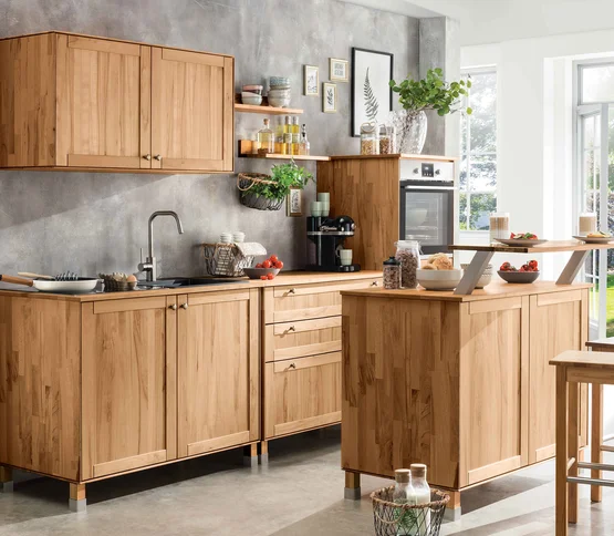 Massief houten keuken Mediterano van allnatura, combinatie-idee 04