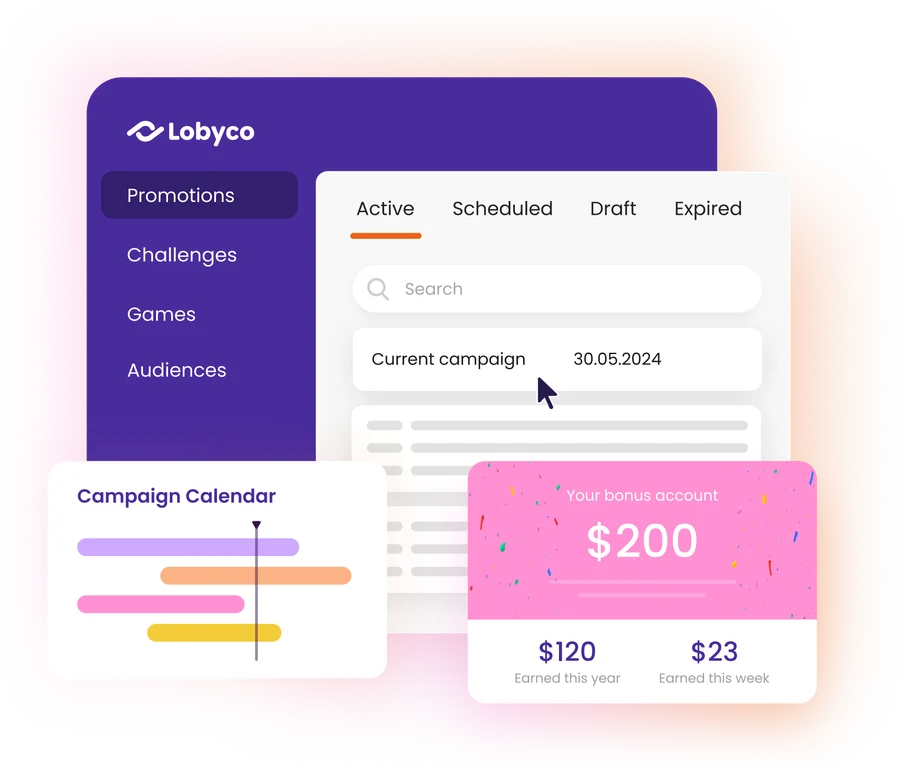 Lobyco loyalty app screens