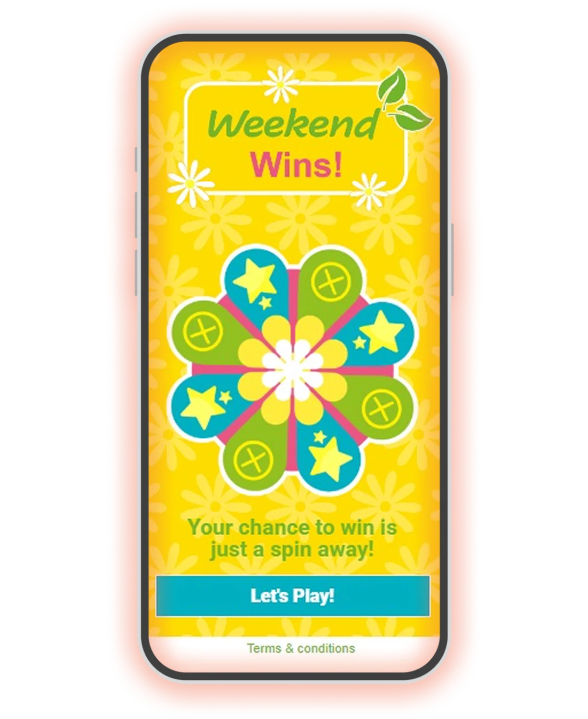 Our Co-op Weekend Wins spin-the-wheel game screen
