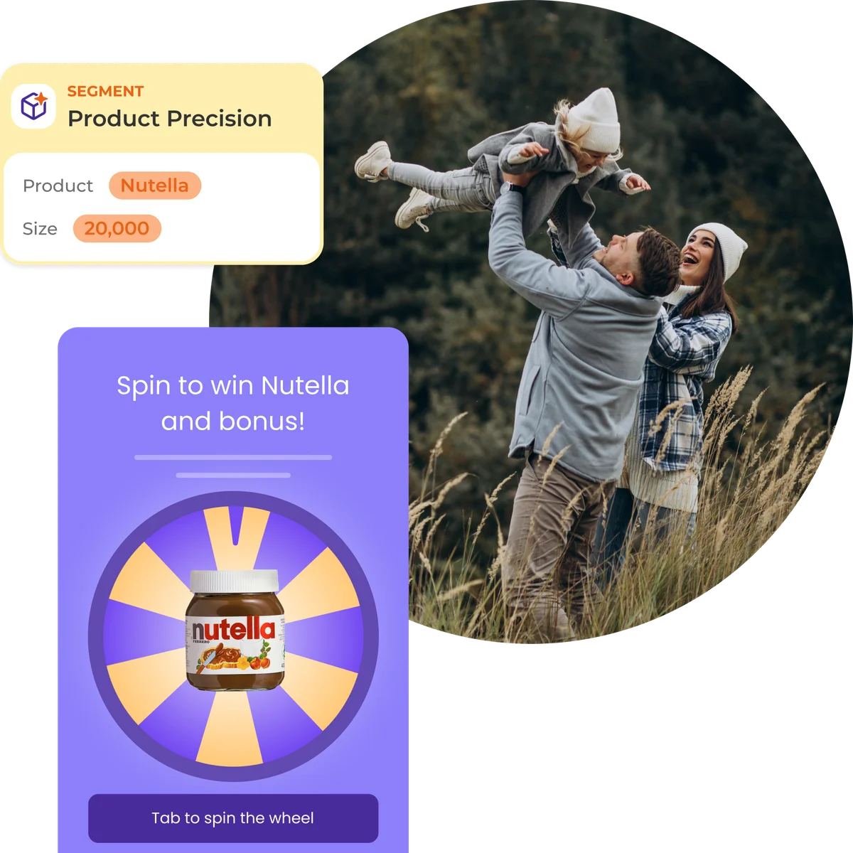 Product precision used to configure a personalised game for Nutella in a paid retail media collaboration