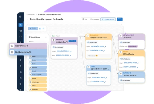 Orchestration flow builder screenshot
