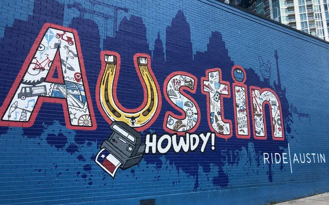 The Austin mural: howdy.