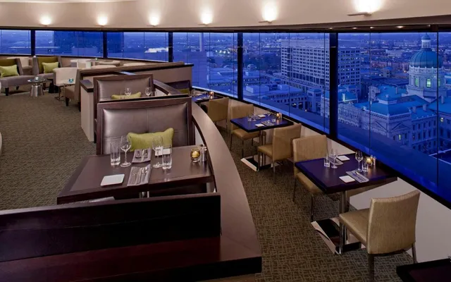 Dining at the Hyatt Regency, Indianapolis.