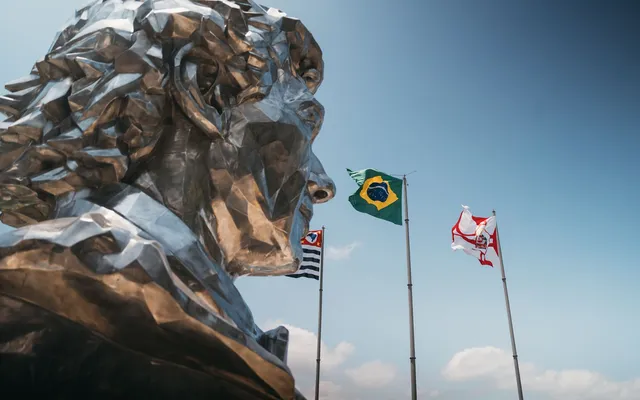 The Ayrton Senna statue at Interlagos.