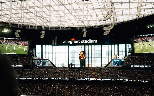 Inside Allegiant Stadium.