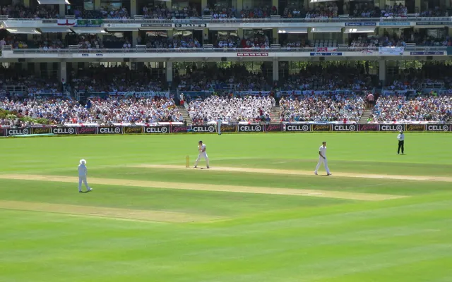A Test match in play at Newlands Cricket Ground, Cape Town