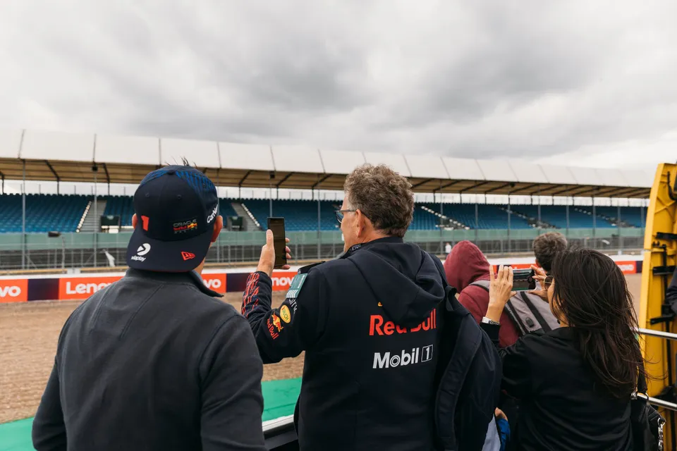 Fans at the fence at Silverstone.