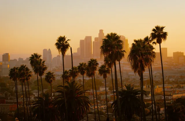Sunset over Los Angeles.