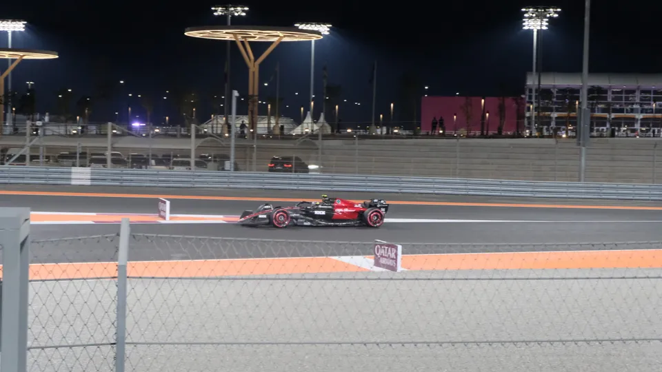 Racing under the lights at Losail.