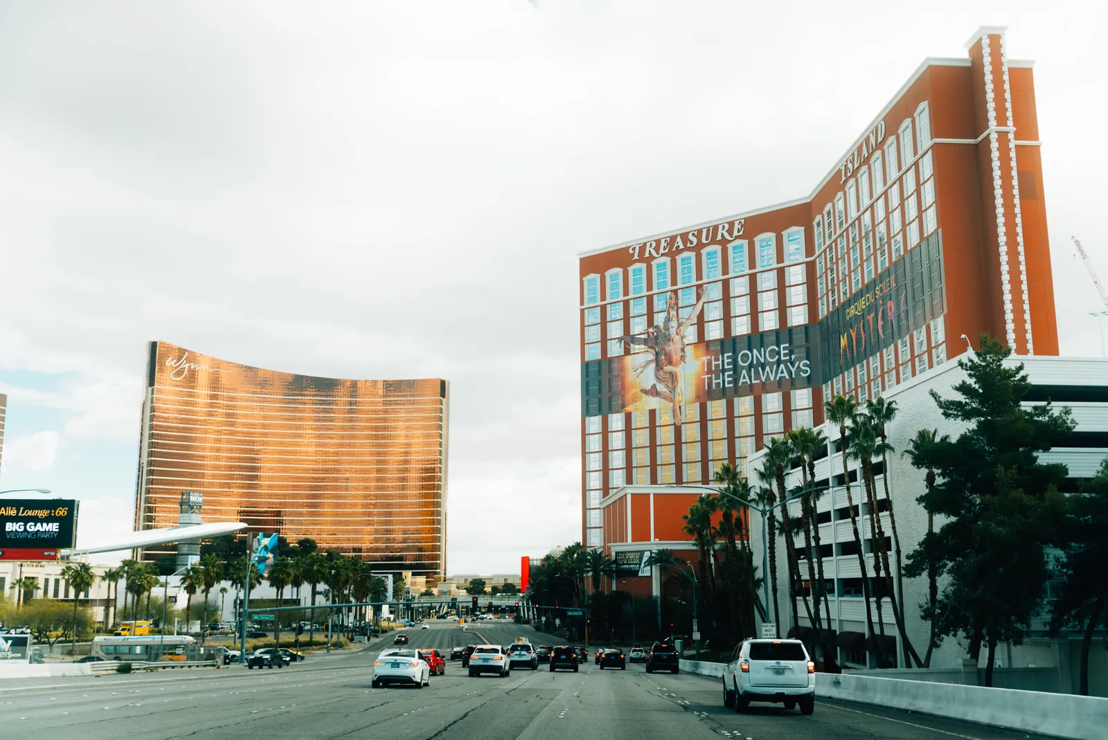 The Strip in Super Bowl week.
