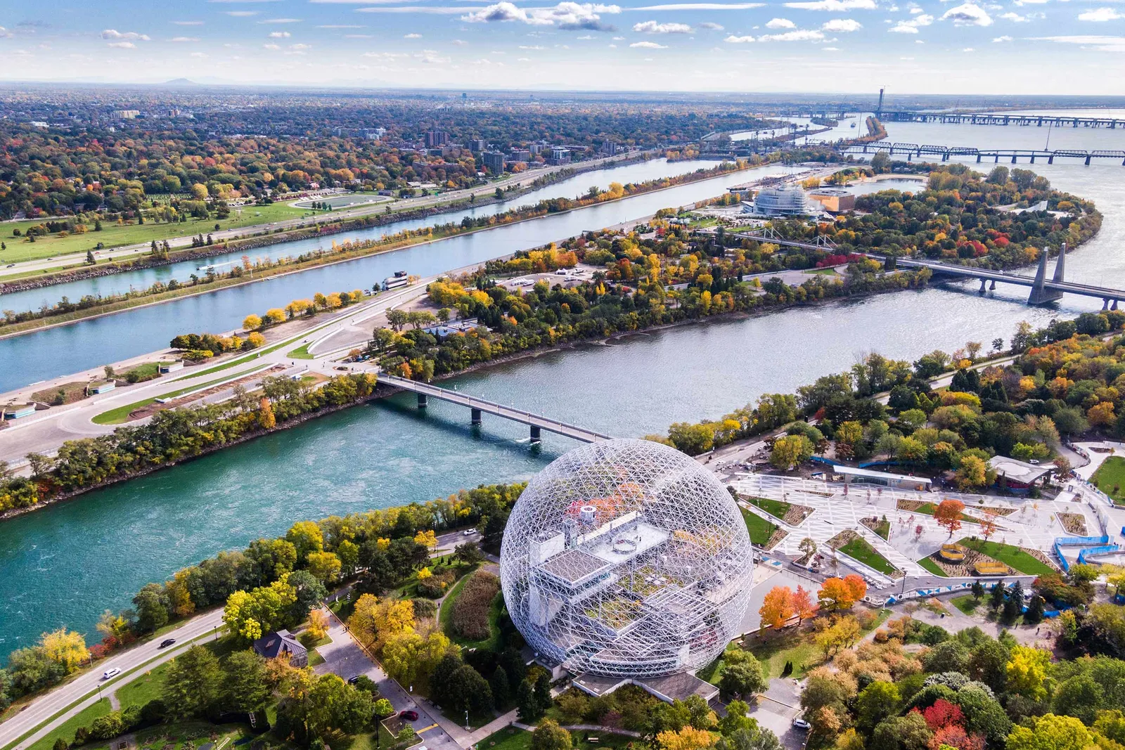 Circuit Gilles Villeneuve from the air.