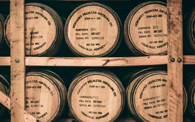 Barrels resting on the bourbon trail.