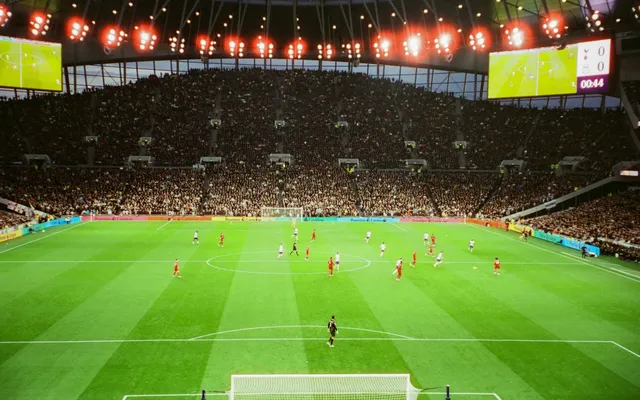 Matchday under the lights in north London.