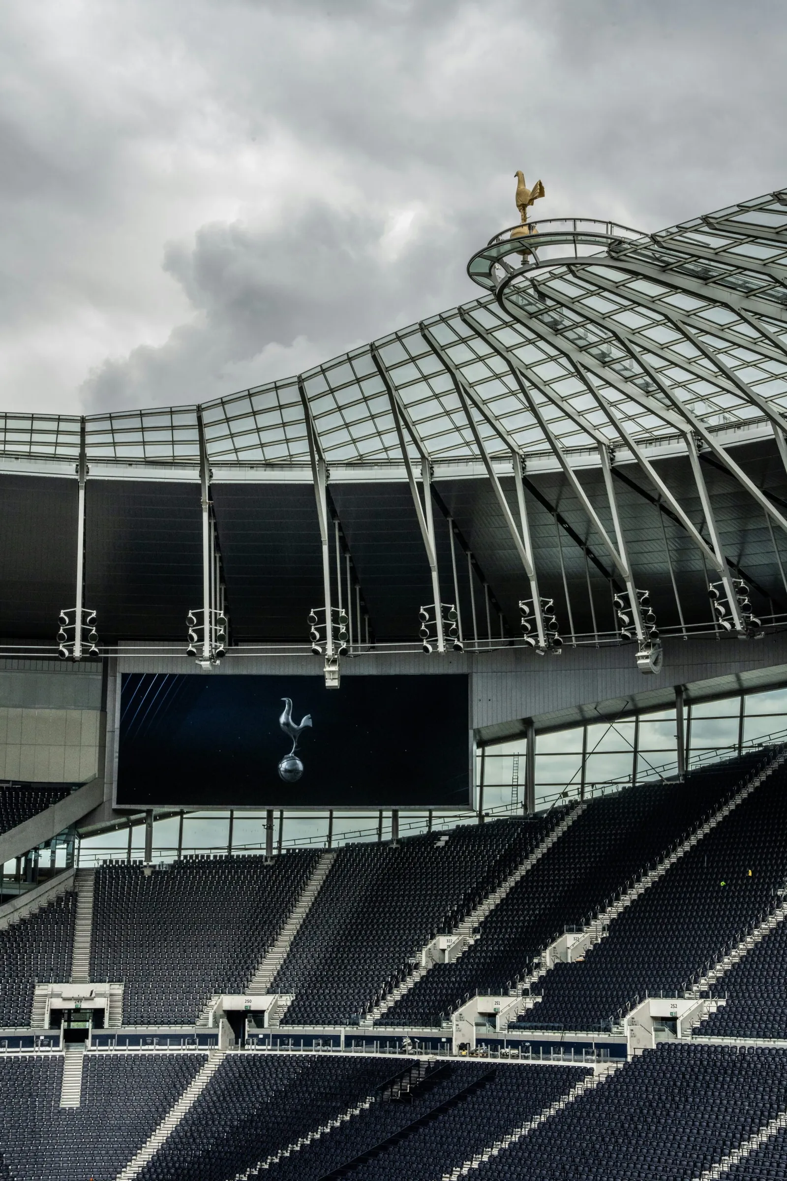 Inside the Tottenham Hotspur Stadium.