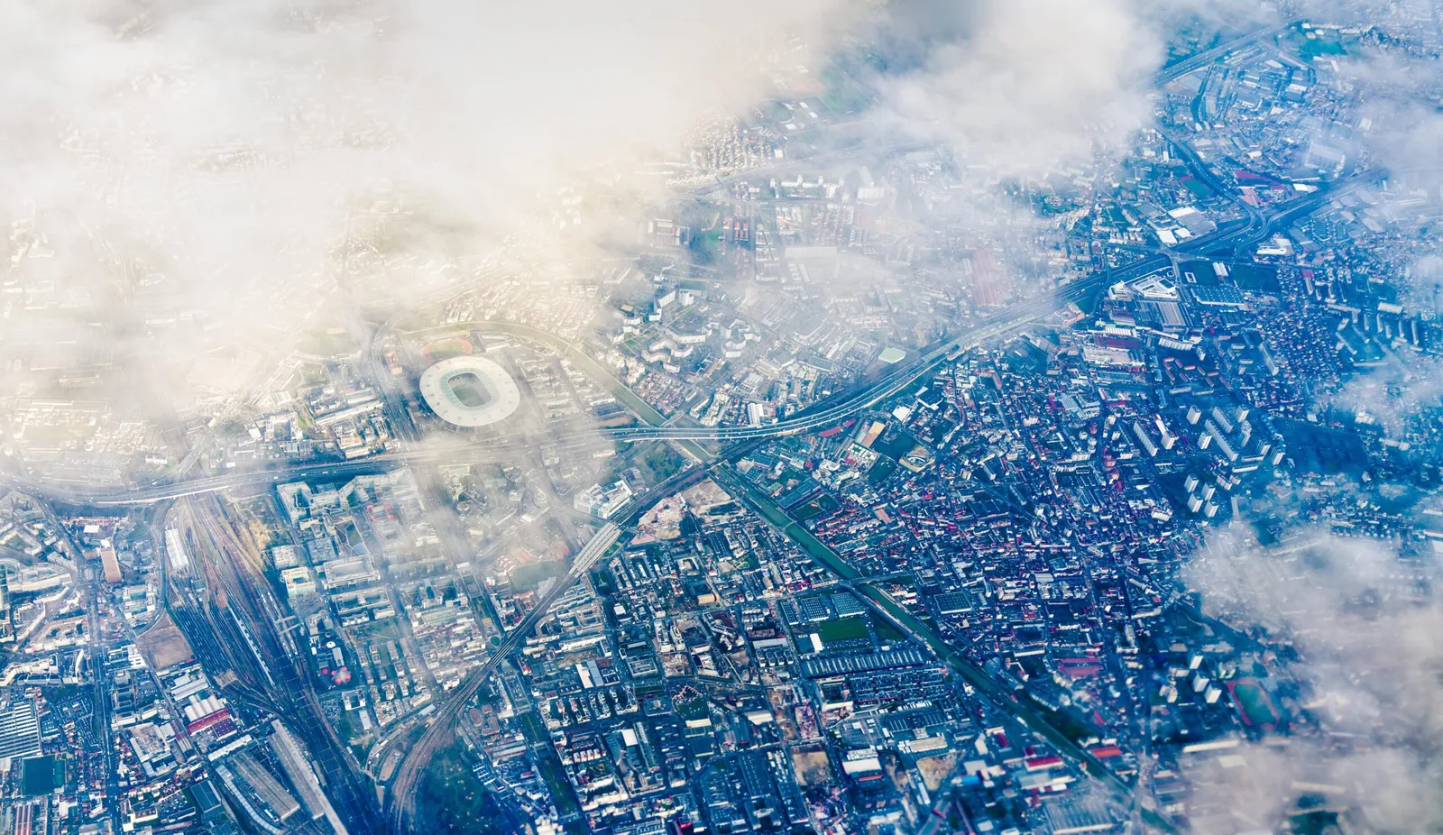 The Stade de France from the air.